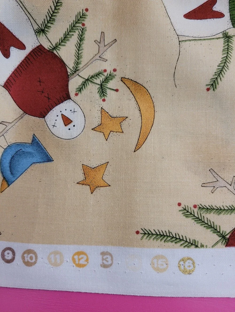 Button Button Designs By Cheri Snowman Sewing Fabric (1056)